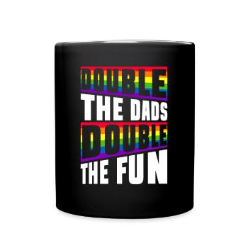 Gay Papa Allié Papa Fête des Pères - Mug uni - noir - Devant