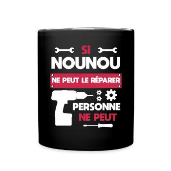DIY Nanny Handwerker Humor - Tasse einfarbig - Schwarz - Vorne