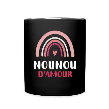 Rainbow Love Nanny - Full Colour Mug - black - Front