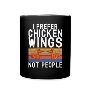 Chicken Wings Gifts - Tasse einfarbig - Schwarz - Vorne
