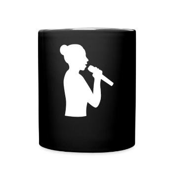 Starke Stimme Kraftvolle Sängerin - Tasse einfarbig - Schwarz - Vorne