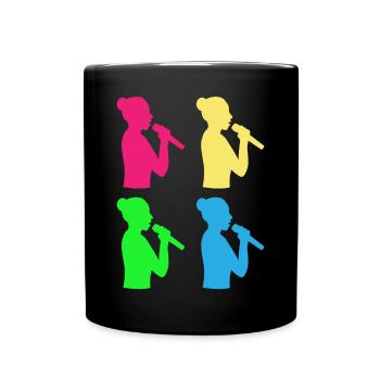 Bunte Chor Vielfalt Gesang - Geschenk - Tasse einfarbig - Schwarz - Vorne
