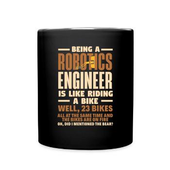 Robotics Robot Programmer - Full Colour Mug - black - Front