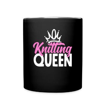 Lustiges Stricken Stricknadel Geschenk - Tasse einfarbig - Schwarz - Vorne