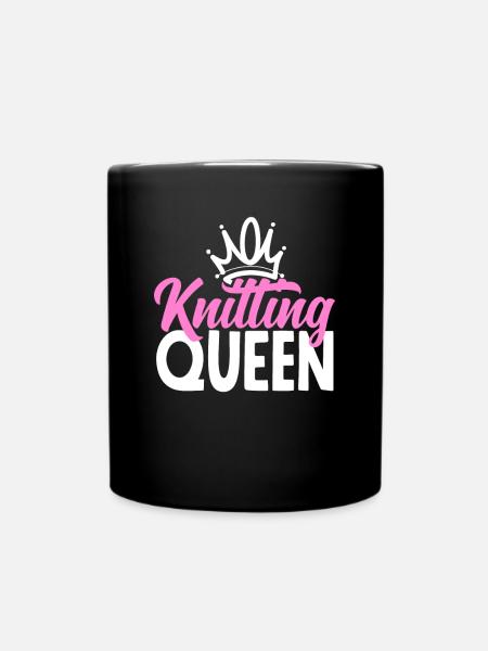 Lustiges Stricken Stricknadel Geschenk - Tasse einfarbig - Schwarz