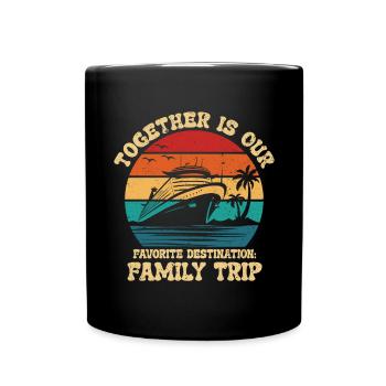 Croisière Voyage en famille Vacances en bateau Patry en famille - Mug uni - noir - Devant