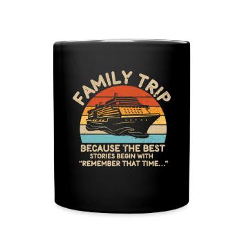 Croisière Voyage en famille Vacances en bateau Patry en famille - Mug uni - noir - Devant