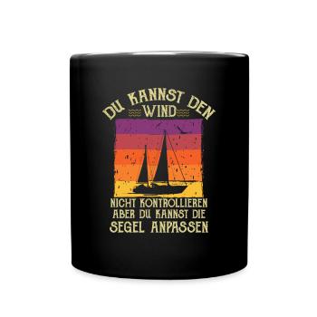 Tu ne peux pas contrôler le vent Sailor - Mug uni - noir - Devant