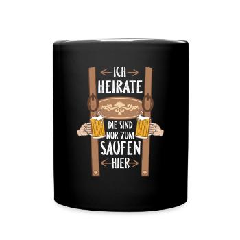 Je vais me marier, ils sont juste là pour boire - Mug uni - noir - Devant