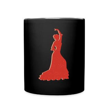 Silhouette Flamenco Passionnée - Mug uni - noir - Devant