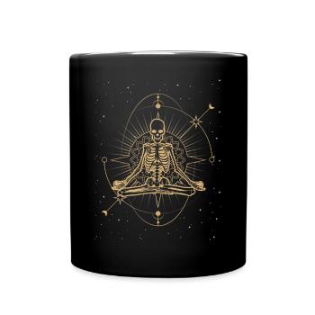 Méditation du squelette céleste - Mug uni - noir - Devant