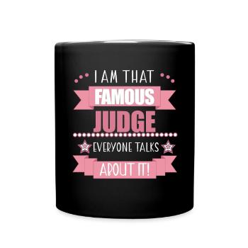 Richterin Beruf Damen Geschenk - Tasse einfarbig - Schwarz - Vorne