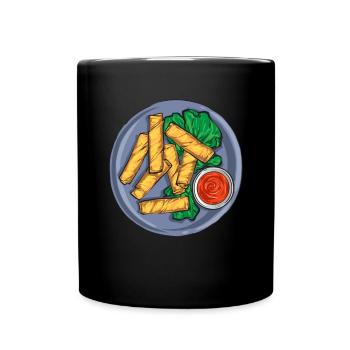 Lumpia Filipino Food Philippines - Full Colour Mug - black - Front