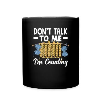 Funny Knitting Knitting Needle Gift - Full Colour Mug - black - Front