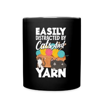 Funny Knitting Knitting Needle Gift - Full Colour Mug - black - Front