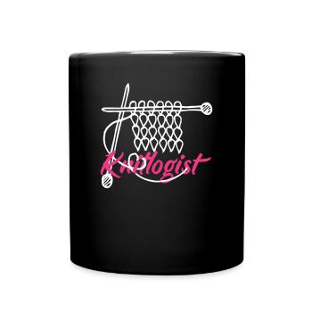 Funny Knitting Knitting Needle Gift - Full Colour Mug - black - Front
