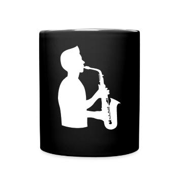 Saxophone Virtuose Passion - Mug uni - noir - Devant