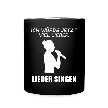 Prefer to sing music now - Full Colour Mug - black - Front