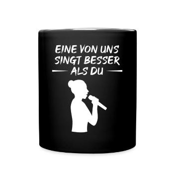 Herausragende Sängerin Humorvoll - Tasse einfarbig - Schwarz - Vorne