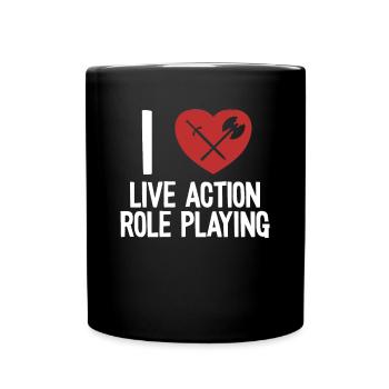 J’adore les armes de GN en prise de rôle en direct - Mug uni - noir - Devant