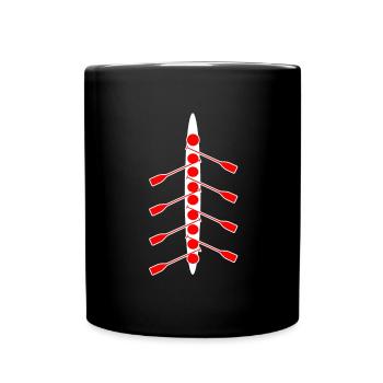 Rowboot Der Crew Boot Rowboot Rower Rowes Rower - Tasse einfarbig - Schwarz - Vorne
