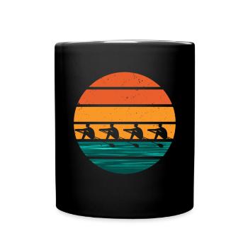 Rowboot Der Crew Boot Rowboot Rower Rowes Rower - Tasse einfarbig - Schwarz - Vorne