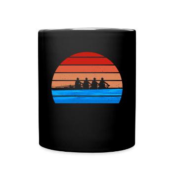 Rowboot Der Crew Boot Rowboot Rower Rowes Rower - Tasse einfarbig - Schwarz - Vorne
