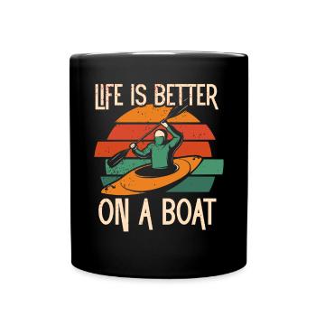Rowboot Der Crew Boot Rowboot Rower Rowes Rower - Tasse einfarbig - Schwarz - Vorne