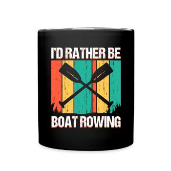 Rowboot Der Crew Boot Rowboot Rower Rowes Rower - Tasse einfarbig - Schwarz - Vorne