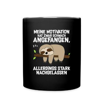 My motivation started off weak - Full Colour Mug - black - Front