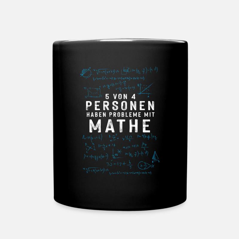Mathe Mathematik Lehrer - Tasse einfarbig - Schwarz