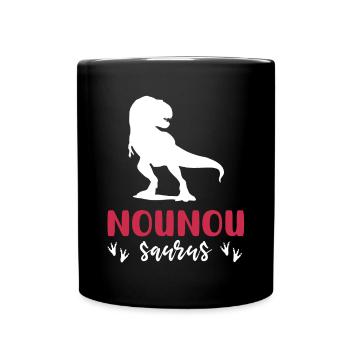 nanny saurus Dinosaur T rex - Full Colour Mug - black - Front