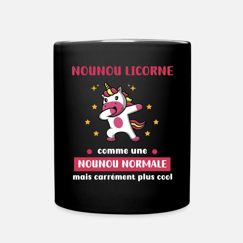 nounou licorne normale - Mug uni - noir
