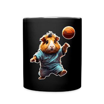 Guinea Pig Basketball - Full Colour Mug - black - Front
