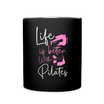 Pilates Instructor Teacher Life Is - Full Colour Mug - black - Front