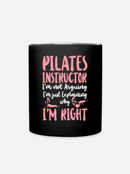 Pilates Instructor Teacher Pilates - Full Colour Mug - black