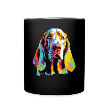 Aquarelle Coloré Bracco Italiano - Mug uni - noir - Devant