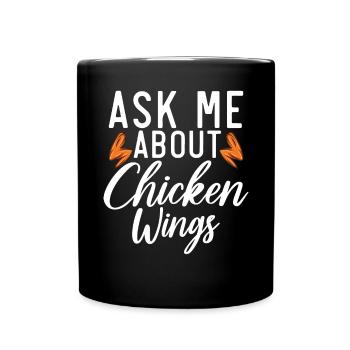 Cadeaux d’ailes de poulet - Mug uni - noir - Devant