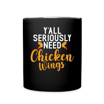 Chicken Wings Gifts - Full Colour Mug - black - Front