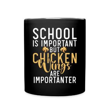 Cadeaux d’ailes de poulet - Mug uni - noir - Devant