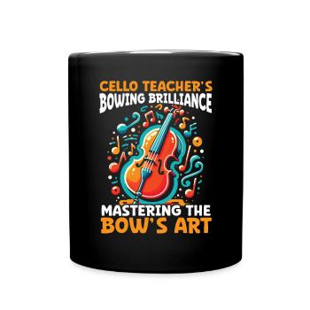 Professeur de violoncelle Violoncelliste musical - Mug uni - noir - Devant