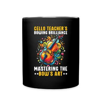 Professeur de violoncelle Violoncelliste musical - Mug uni - noir - Devant