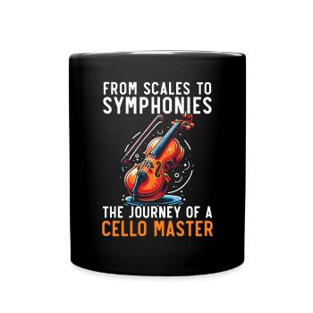 Cellolehrer Musikalischer Cellist Cellist - Tasse einfarbig - Schwarz - Vorne