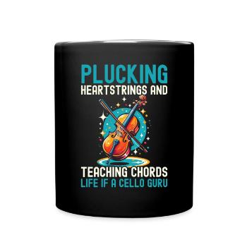 Cello Teacher Musical Cello Player Cellist - Full Colour Mug - black - Front