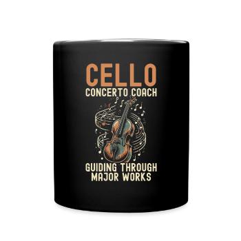 Cello Teacher Musical Cello Player Cellist - Full Colour Mug - black - Front