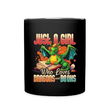 Dragons et livres Nerd Dragon Lover - Mug uni - noir - Devant