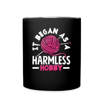 Funny Knitting Knitting Needle Gift - Full Colour Mug - black - Front
