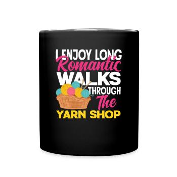 Funny Knitting Knitting Needle Gift - Full Colour Mug - black - Front