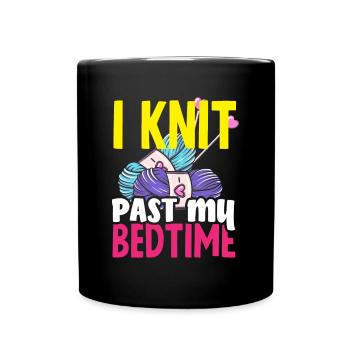 Funny Knitting Knitting Needle Gift - Full Colour Mug - black - Front