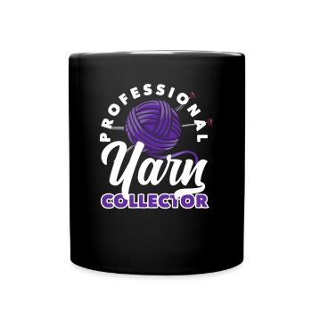 Funny Knitting Knitting Needle Gift - Full Colour Mug - black - Front